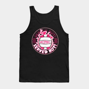 Volleyball Served Hot Pink Vball Tank Top